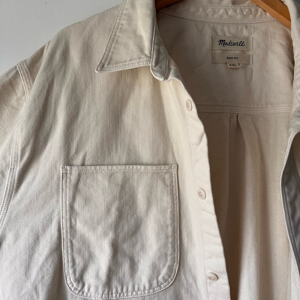 Madewell Easy Fit Cream Shirt XXL